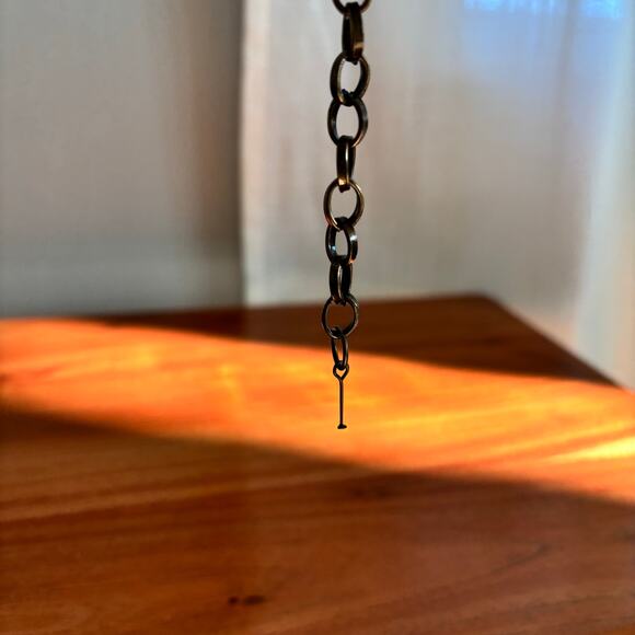 RARE Vintage Brown Enameled Disc Chain Belt Adjustable main image 9